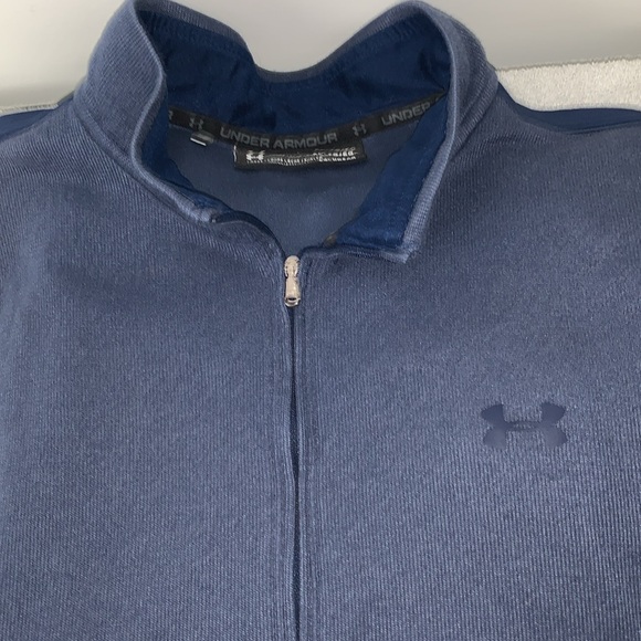 Under Armour Size XL Quarter Zip Navy Blue Sweater. Excellent condition - Picture 11 of 16